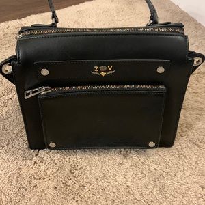 Zadig & Voltaire Leather Bag with Strap in black